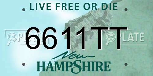 6611TT New Hampshire License Plate