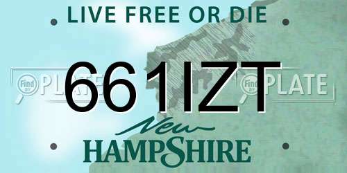 661IZT New Hampshire License Plate