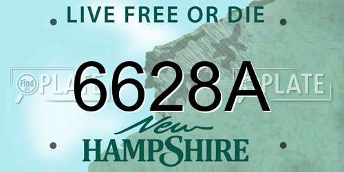 6628A New Hampshire License Plate