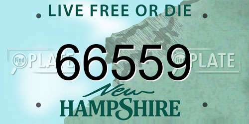 66559 New Hampshire License Plate