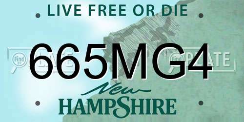 665MG4 New Hampshire License Plate