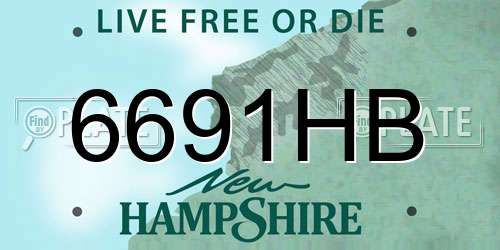 6691HB New Hampshire License Plate