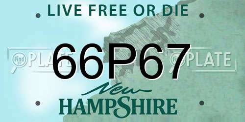 66P67 New Hampshire License Plate
