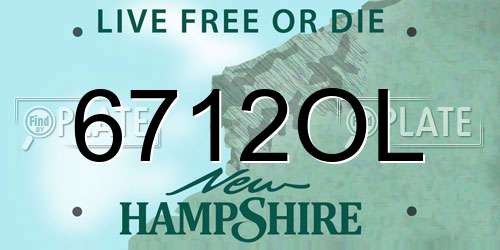 6712OL New Hampshire License Plate