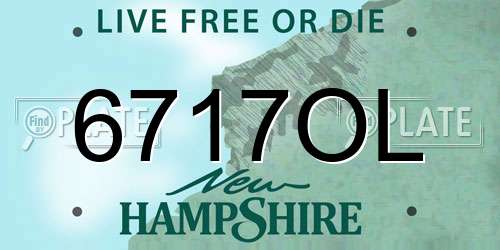 6717OL New Hampshire License Plate