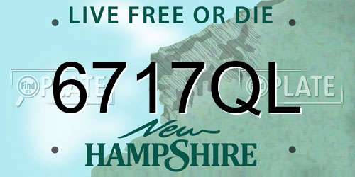 6717QL New Hampshire License Plate