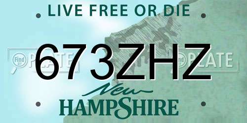 673ZHZ New Hampshire License Plate