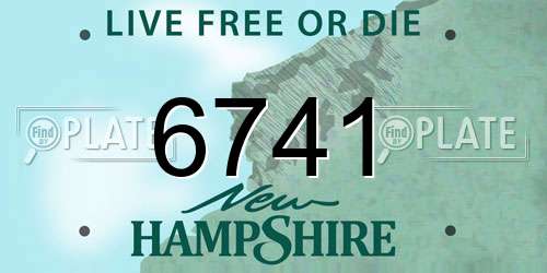 6741 New Hampshire License Plate