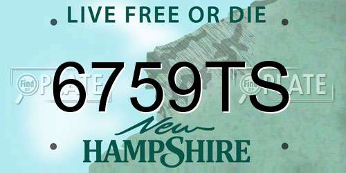 6759TS New Hampshire License Plate
