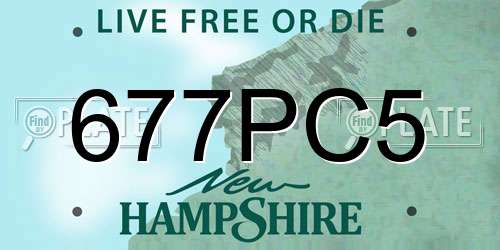 677PC5 New Hampshire License Plate