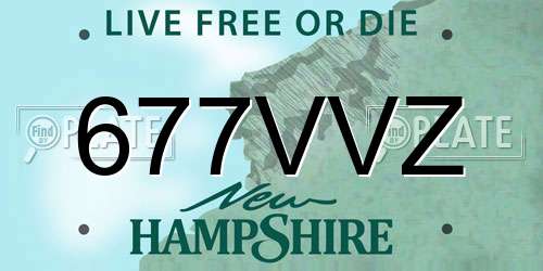 677VVZ New Hampshire License Plate