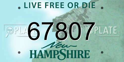 67807 New Hampshire License Plate