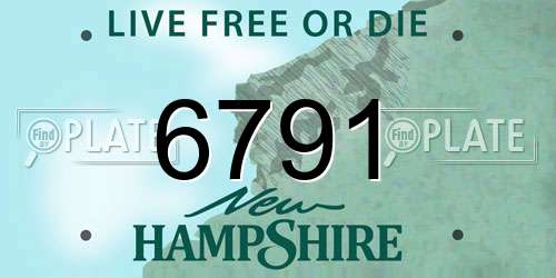 6791 New Hampshire License Plate
