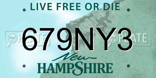 679NY3 New Hampshire License Plate