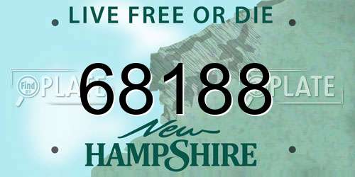 68188 New Hampshire License Plate