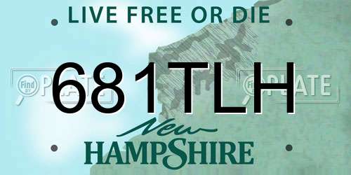 681TLH New Hampshire License Plate