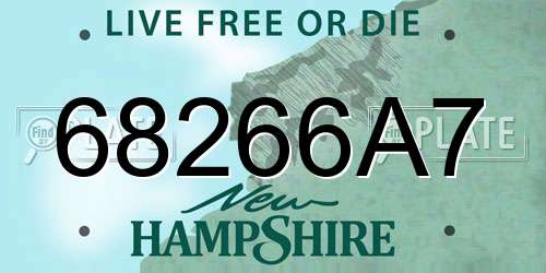 68266A7 New Hampshire License Plate