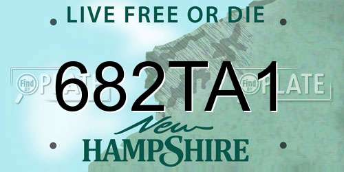 682TA1 New Hampshire License Plate