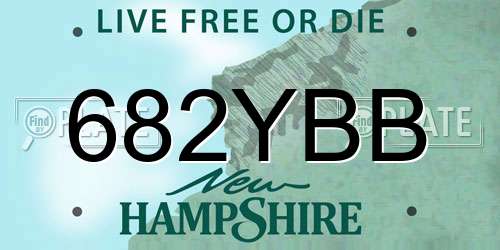 682YBB New Hampshire License Plate
