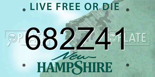 682Z41 New Hampshire License Plate