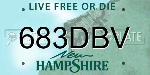 683DBV New Hampshire License Plate