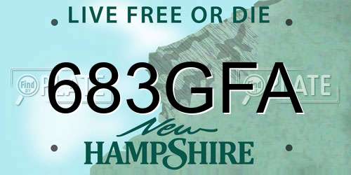 683GFA New Hampshire License Plate