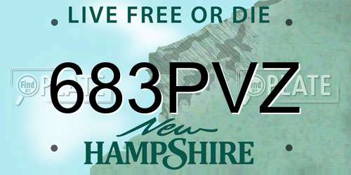 683PVZ New Hampshire License Plate