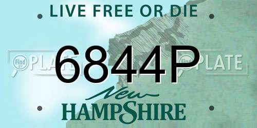 6844P New Hampshire License Plate