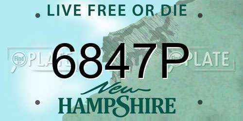 6847P New Hampshire License Plate