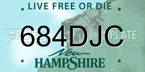 684DJC New Hampshire License Plate