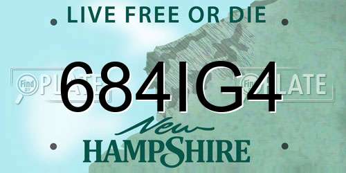684IG4 New Hampshire License Plate