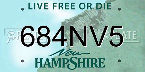 684NV5 New Hampshire License Plate