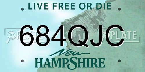 684QJC New Hampshire License Plate
