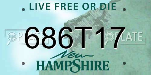 686T17 New Hampshire License Plate
