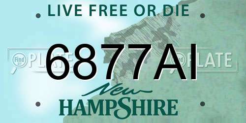 6877AI New Hampshire License Plate