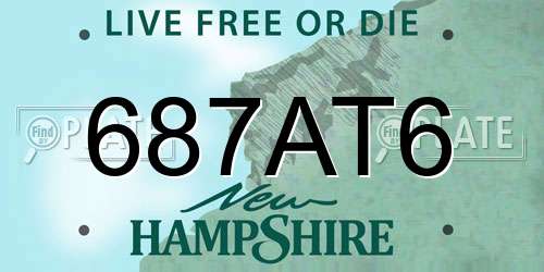 687AT6 New Hampshire License Plate