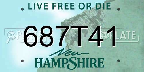 687T41 New Hampshire License Plate