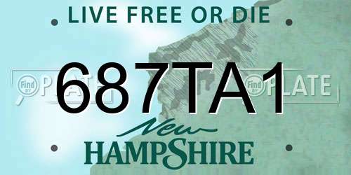 687TA1 New Hampshire License Plate