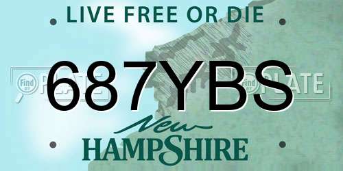 687YBS New Hampshire License Plate