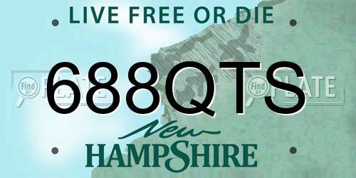688QTS New Hampshire License Plate