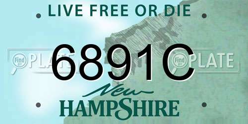 6891C New Hampshire License Plate