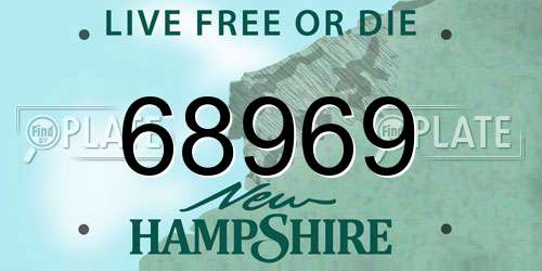 68969 New Hampshire License Plate