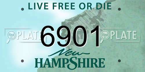 6901 New Hampshire License Plate