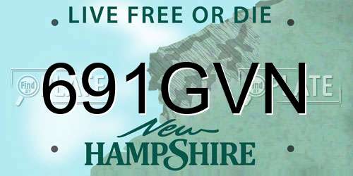 691GVN New Hampshire License Plate