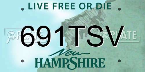691TSV New Hampshire License Plate