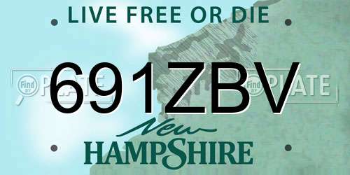 691ZBV New Hampshire License Plate