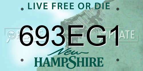 693EG1 New Hampshire License Plate
