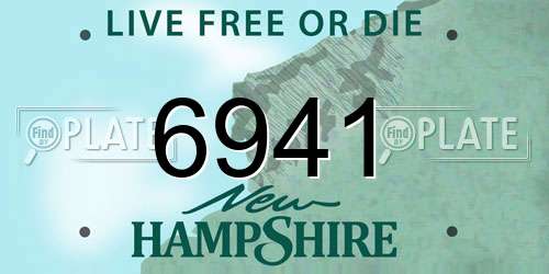 6941 New Hampshire License Plate
