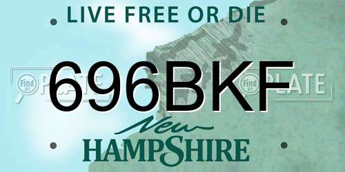 696BKF New Hampshire License Plate