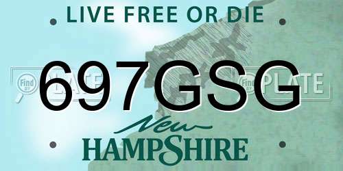697GSG New Hampshire License Plate